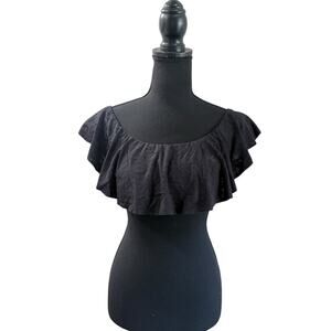 NWT! Trina Turk Joplin Jacquard Off the Shoulder Ruffle Bandeau Top - Size 8